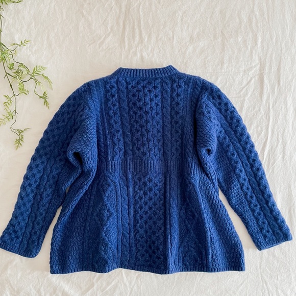 SOLD Carraig Donn Irish Merino Wool A-line Cardigan - Picture 5 of 5
